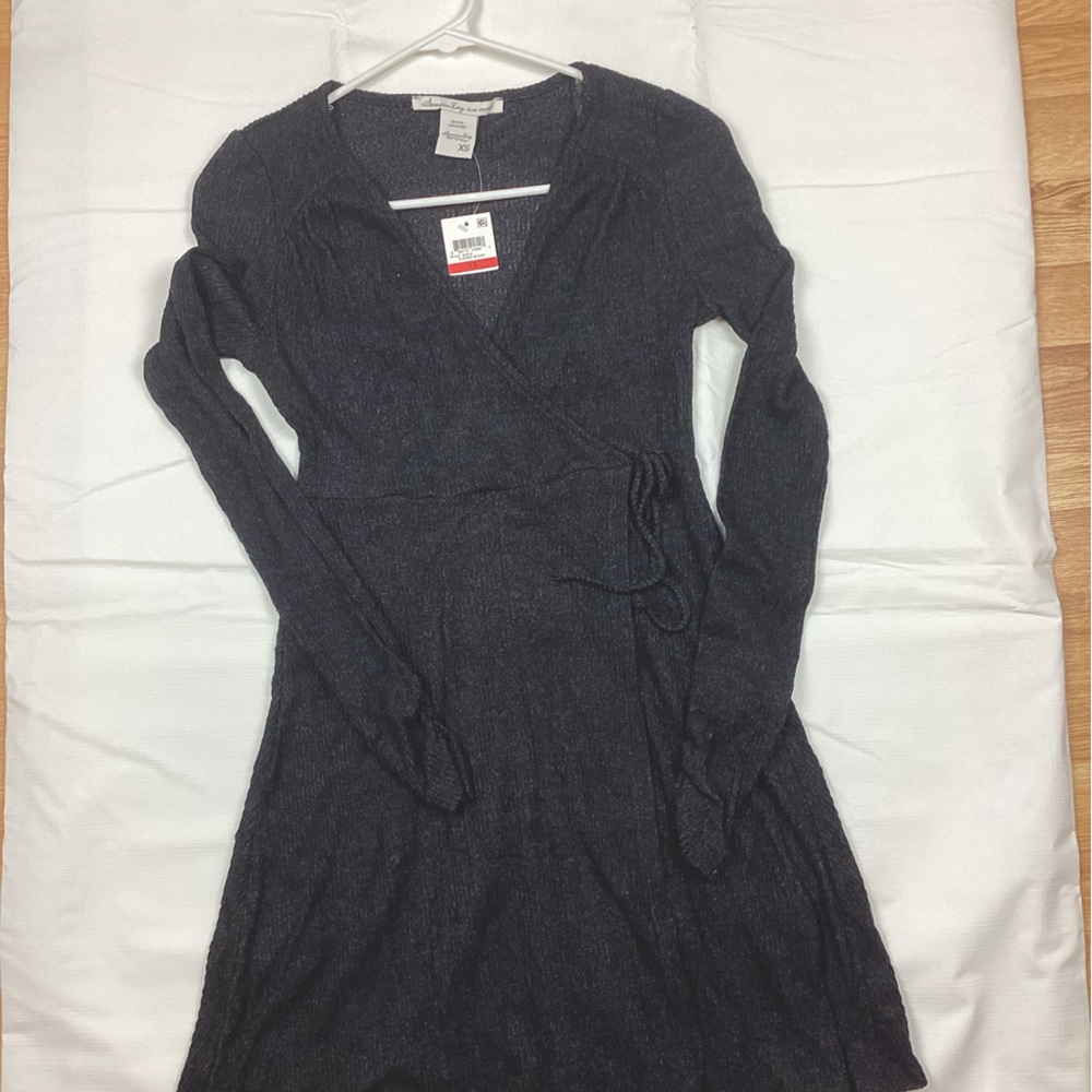 American Rag Juniors Faux Wrapx-Wrap Fit& Flare dress
